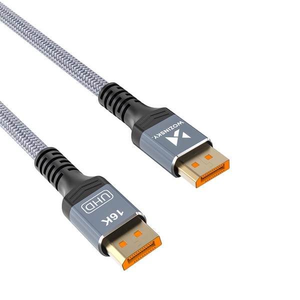Wozinsky DisplayPort 2.1 -kaapeli 16K@60Hz 8K@120Hz 4K@240Hz 1m - Musta