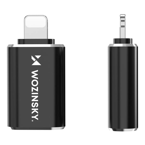 Wozinsky USB-sovitin Lightning USB-C:hen - Musta