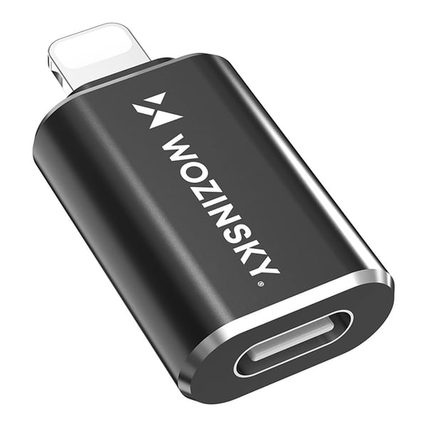 Wozinsky USB-sovitin Lightning USB-C:hen - Musta Wozinsky USB-sovitin Lightning USB-C:hen - Musta