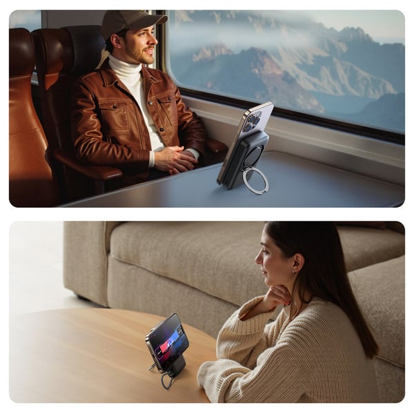 Joyroom powerbank 22,5 W 10000 mAh med MagSafe og indbygget USB-C-kabel / batteribank / oplader