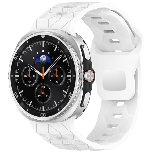 Hvid silikonerem til Samsung Galaxy Watch 8/8 Classic / sportsarmbånd / urrem