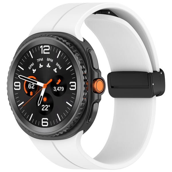 Hvid silikonerem til Samsung Galaxy Watch 8/8 Classic / sportsarmbånd / urrem