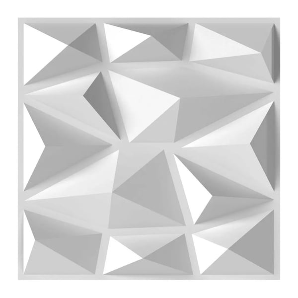 3D-veggpaneler i diamantdesign - 50-pakning, 4,5 m²