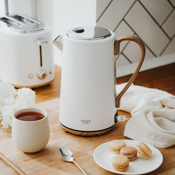 Elkedel 1,7 L med automatisk slukning / vandkedel / hvid elektrisk kedel