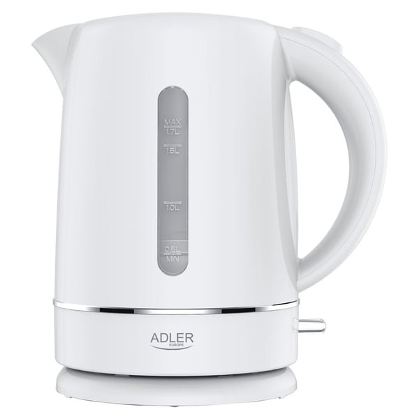 Elkedel 1,7 L med kalkfilter og automatisk slukning / hvid elektrisk kedel / vandkedel