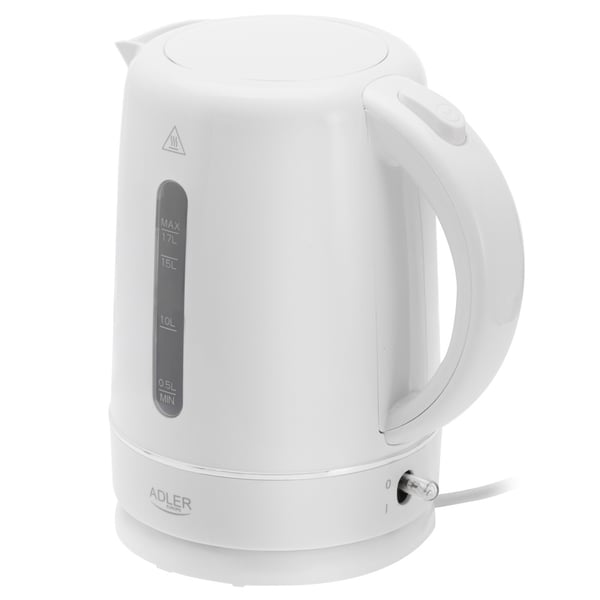 Elkedel 1,7 L med kalkfilter og automatisk slukning / hvid elektrisk kedel / vandkedel