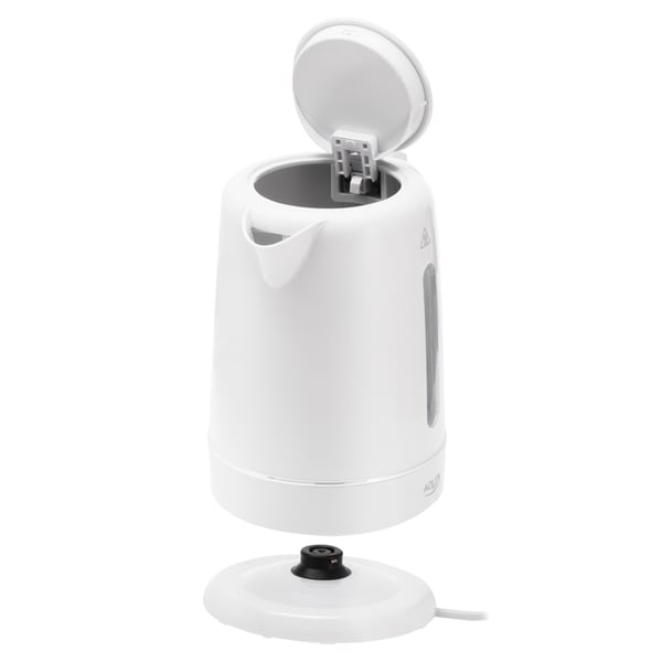 Elkedel 1,7 L med kalkfilter og automatisk slukning / hvid elektrisk kedel / vandkedel