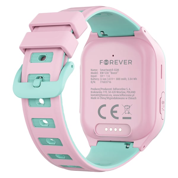 Forever Smartwatch Kids Boost GPS WiFi 4G KW-530 / pink smartur til børn / børneur