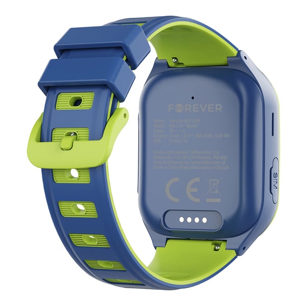 Forever Smartwatch Kids Boost GPS WiFi 4G KW-530 / blå smartklocka för barn / barnklocka