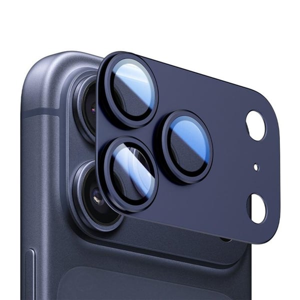 Metallinen kameran suojus iPhone 17 Pro:lle - Sininen