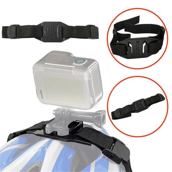 Hjelmholder med justerbar rem til GoPro, Insta360, DJI osv.