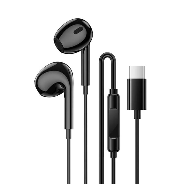 Borofone BM100 In-Ear-hodesett med USB-C 1,2 m - Svart