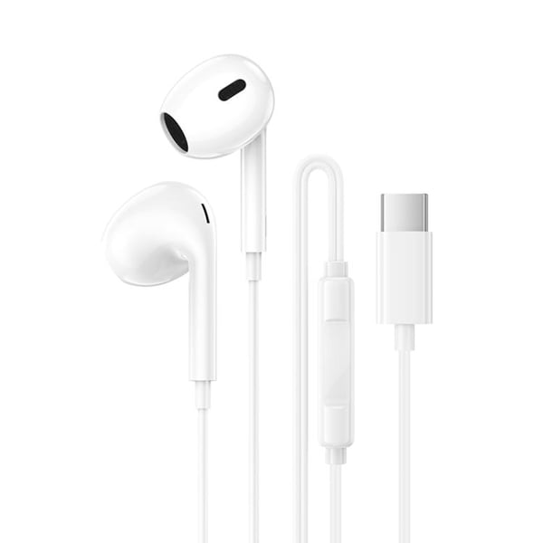 Borofone BM100 In-Ear-kuulokkeet USB-C:llä 1.2m - Valkoinen