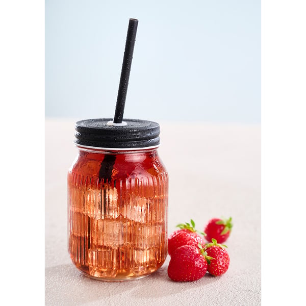 Day Glasmugg med lock och sugrör – 0,45 l