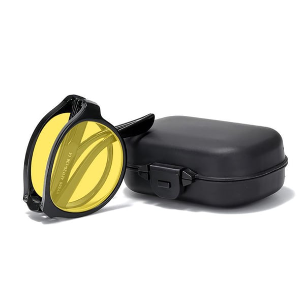 Sammenklappelige Night Vision Car Glasses med gul linse til natkørsel
