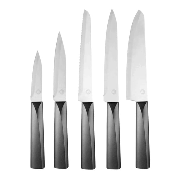 MasterChef-knivsett 5 deler / japanskinspirerte kjøkkenkniver / non-stick-belegg