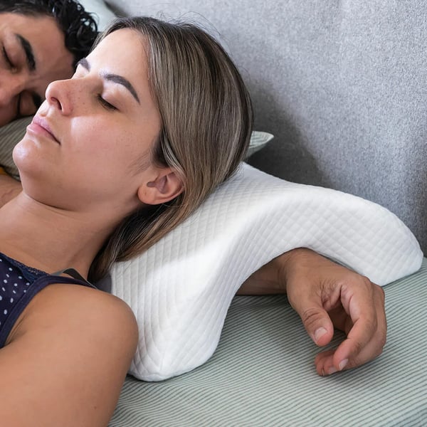 Viscoelastisk nackkudde för par med ergonomisk form