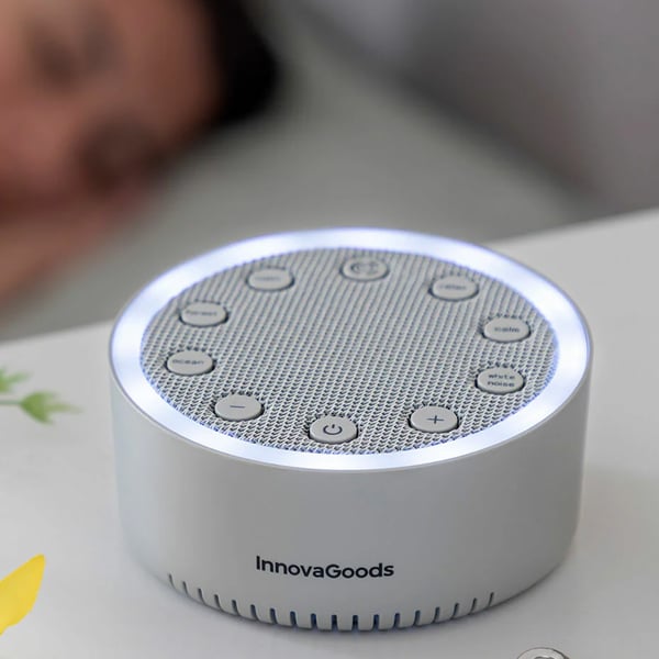White Noise Machine med 6 forskjellige lyder og 2 lysmoduser