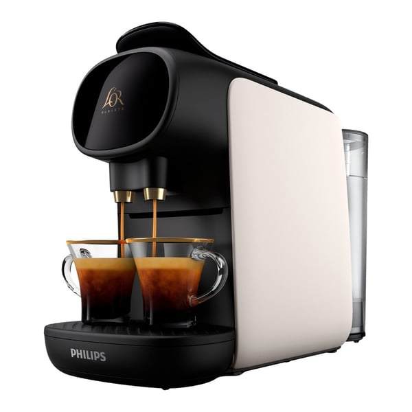 Philips L'OR Barista kapselkaffemaskine med 19 bar tryk og dobbeltbrygningsfunktion - Hvid