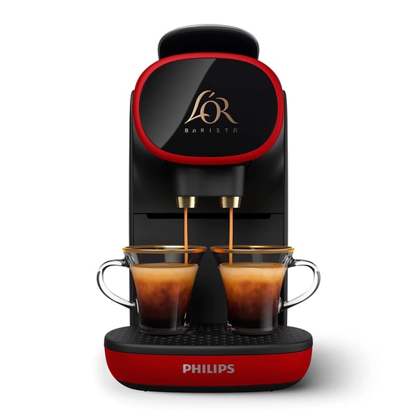 Philips L'OR Barista kapselikahvinkeitin, jossa on 19 baarin paine ja tuplakeittotoiminto - punainen