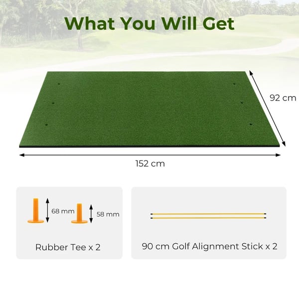 Slagmatta för golf 150x90cm