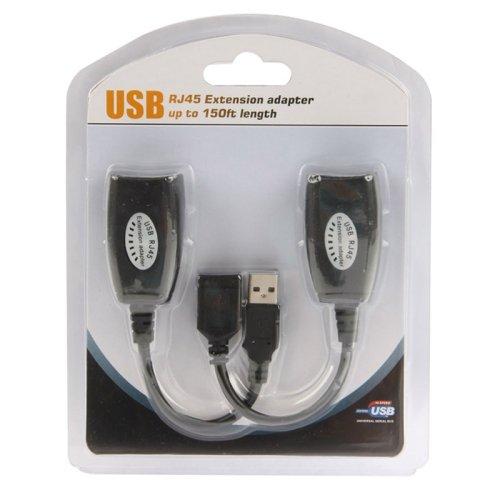 USB-forlænger med RJ45-forlænger til op til 50 meters rækkevidde