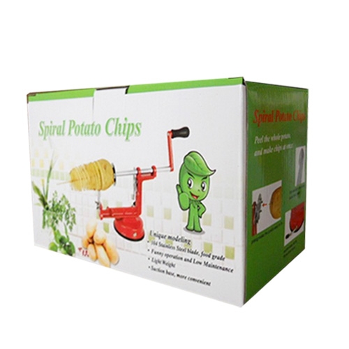Fuldautomatisk spiralformet kartoffelskærer / chipsmaskine med sugekop