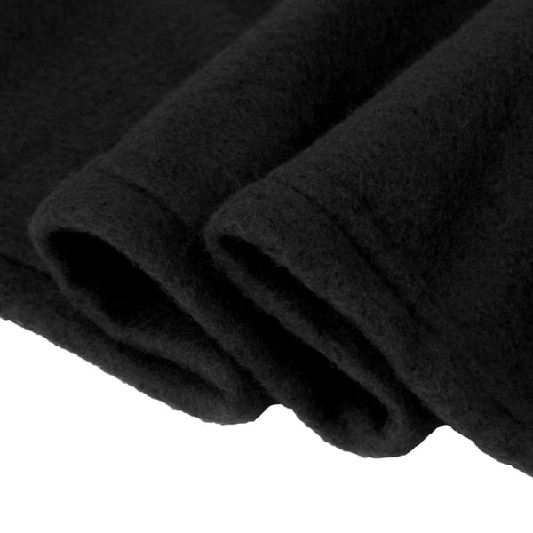 Teppe med ermer i høykvalitets fleece - Svart