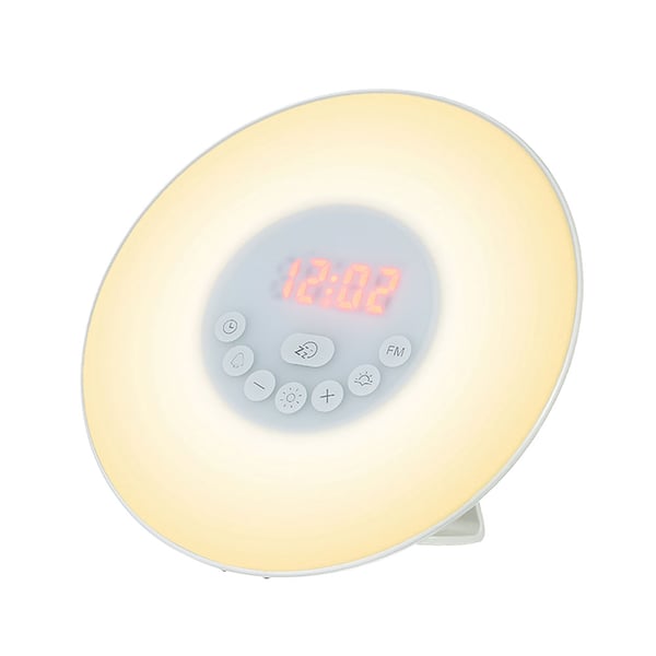 Vekkerklokke med wake-up light og FM-radio