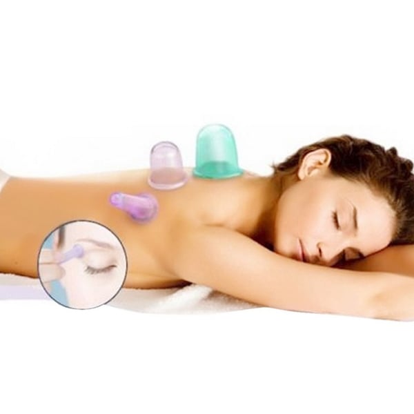 Cupping - vakuumkopper for massasje / cellulittbehandling 4-pakning