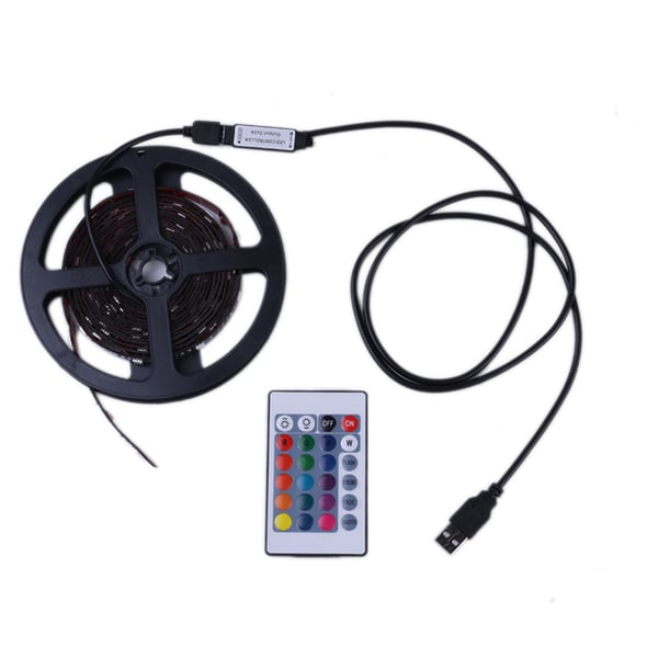 RGB LED-stripe 3 m USB med fjernkontroll – vanntett