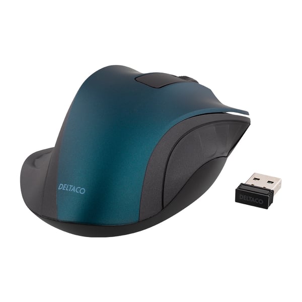 Deltaco Trådløs optisk mus med 1200 DPI og USB-modtager
