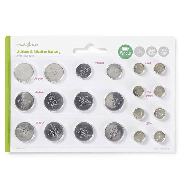Nedis Knappcellebatteri Multipakke - CR2025 /CR2016 /CR1620/ LR43/ LR54/ LR4