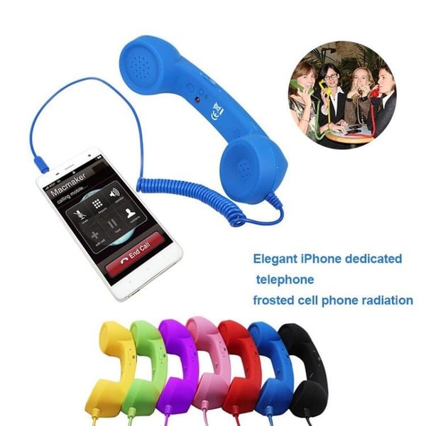 Retro telefonhåndsett  3,5 mm  – Svart