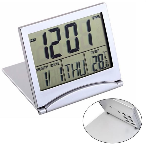Lille rejsevækkeur med LCD-display 8 cm Lille rejsevækkeur med LCD-display 8 cm