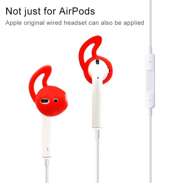 Silikonørekroker for Apple AirPods - Hvit