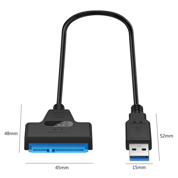 Adapter SATA til USB 3.0 med høj overførselshastighed
