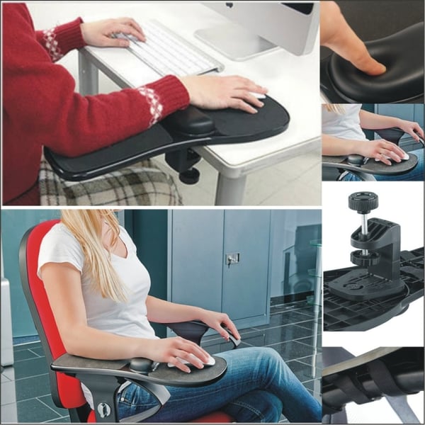 Armstøtte med museplade – ergonomisk til skrivebord/stol