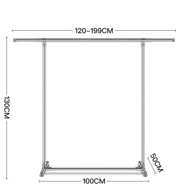 Teleskopisk Tøjstativ 120-200 cm