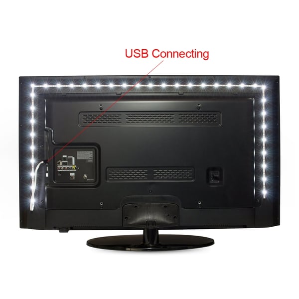 USB-drevet TV-lys 5 meter - varmhvit