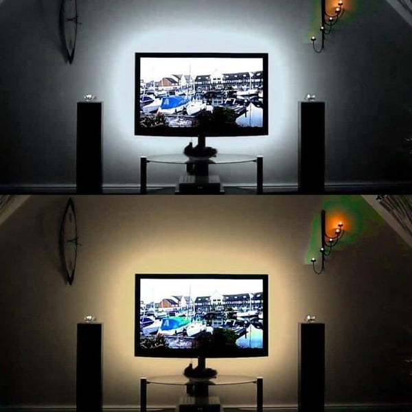 USB-drevet TV-lys 5 meter - varmhvit