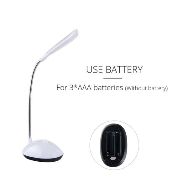 Paristokäyttöinen  LED pöytälamppu
