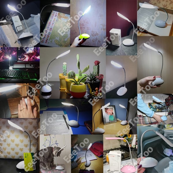 Paristokäyttöinen  LED pöytälamppu
