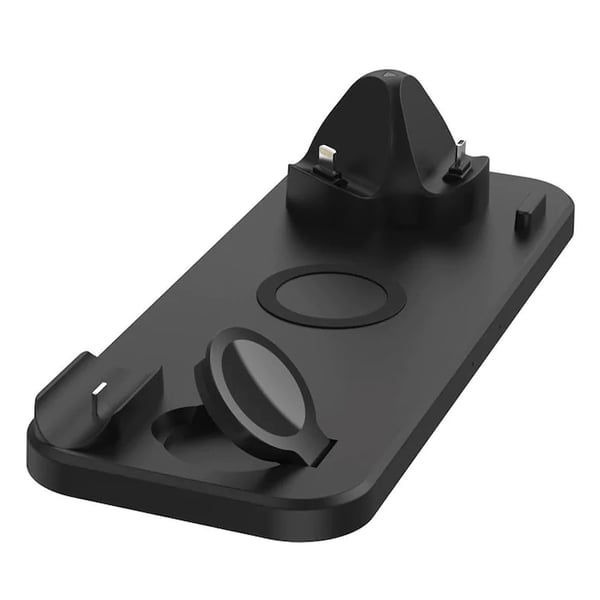 6in1 opladningsstation til Apple Airpods, Watch &amp; iPhone - Sort