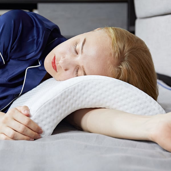 U-pude / parpude med armtunnel / memory foam-pude / armstøttepude
