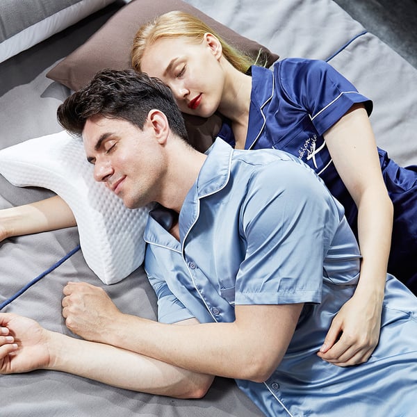 U-pude / parpude med armtunnel / memory foam-pude / armstøttepude