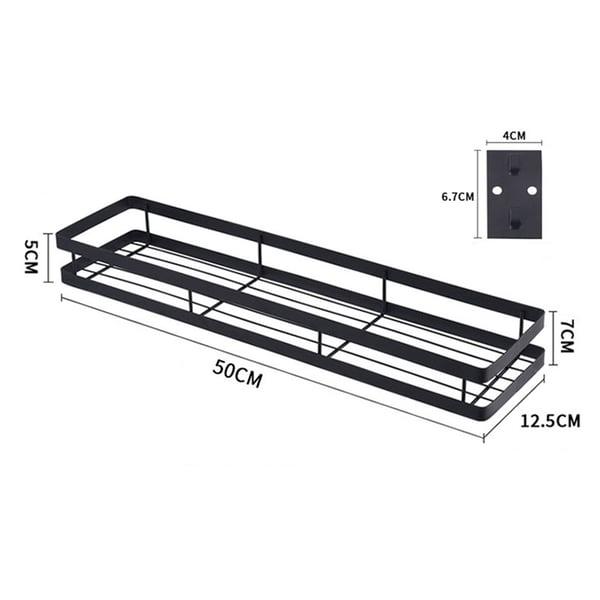 Väggmonterad kryddhylla i metall 50 cm – kryddställ / vägghylla / kryddförvaring