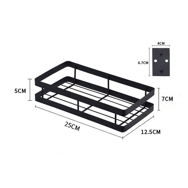 Väggmonterad kryddhylla 25cm / kryddställ i metall / kryddförvaring