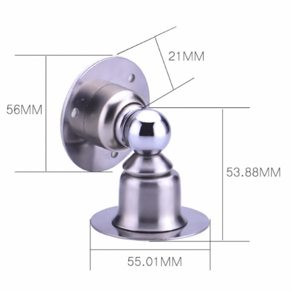 Magnetiskt dörrstopp - dörrhållare magnet / vägg- och golvmonterat dörrstopp med magnet