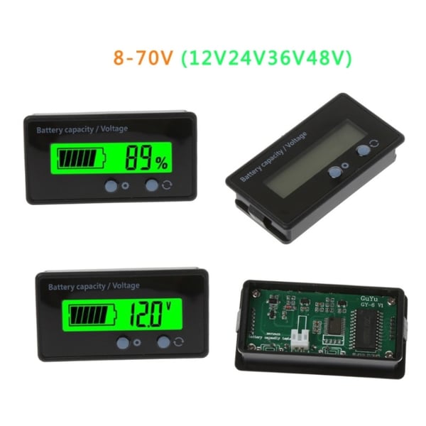 Litiumbatteriets kapacitetstester / Voltmeter